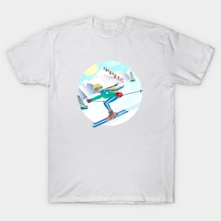 skiing pretty girl T-Shirt